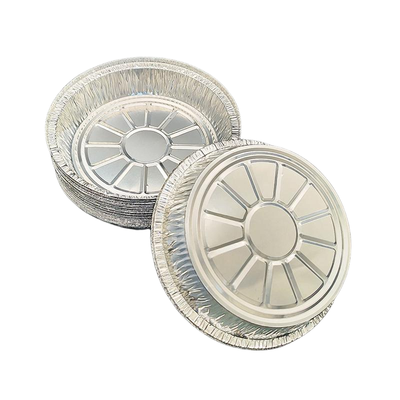 مقالي فطيرة الألومنيوم 8 بوصة ، يمكن التخلص منها وقابلة لإعادة التدوير