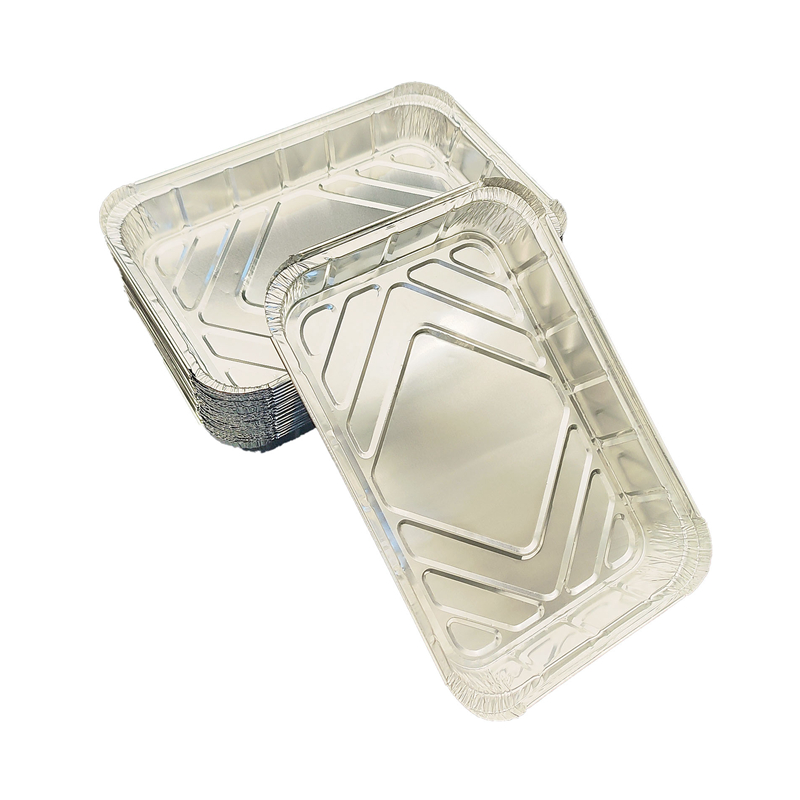 2200 مل مستطيل يمكن التخلص من أحواض الخبز من الألومنيوم آمنة