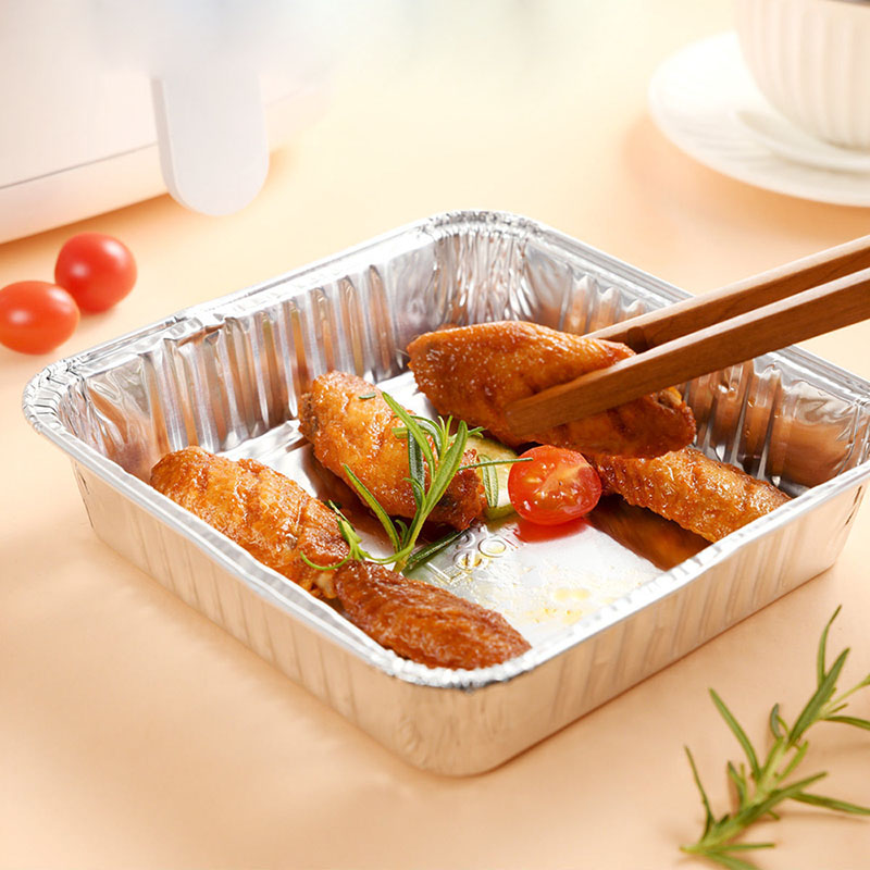 8 × 8 مقالي مربعة للألومنيوم مع الأغطية