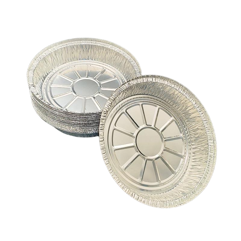 مقالي فطيرة الألومنيوم 8 بوصة ، يمكن التخلص منها وقابلة لإعادة التدوير