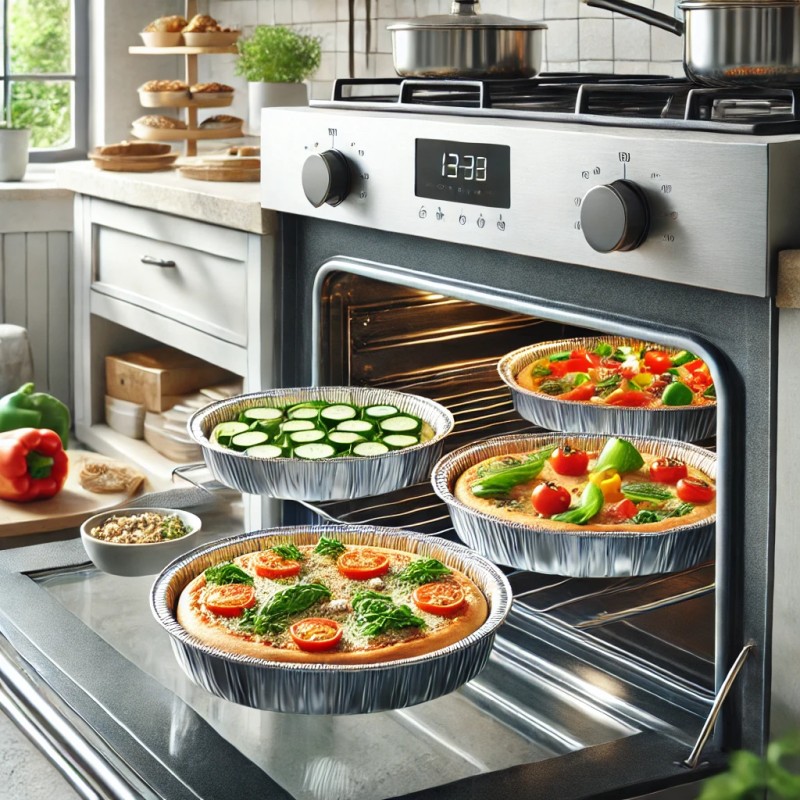 أحواض رقائق الألومنيوم من الفرن