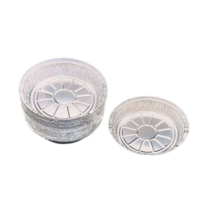 مقالي فطيرة الألومنيوم 8 بوصة ، يمكن التخلص منها وقابلة لإعادة التدوير