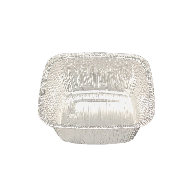 250 مل وعاء كعكة الألومنيوم مربع - أدوات مائدة رقائق